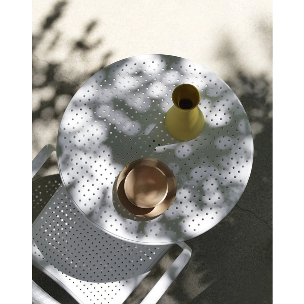 Stolik ogrodowy okrągły 60 cm STEP TORTORA ciemny beż, Nardi